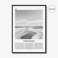Venice Beach Print Black and White No 1, Venice Beach Wall Art, Venice Beach Poster, Los Angeles, California, USA, United States