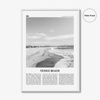 Venice Beach Print Black and White No 1, Venice Beach Wall Art, Venice Beach Poster, Los Angeles, California, USA, United States