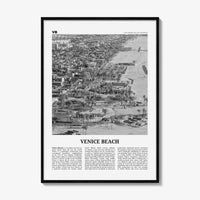 Venice Beach Print Black and White No 2, Venice Beach Wall Art, Venice Beach Poster, Los Angeles, California, USA, United States