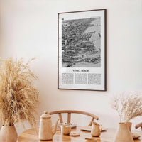 Venice Beach Print Black and White No 2, Venice Beach Wall Art, Venice Beach Poster, Los Angeles, California, USA, United States