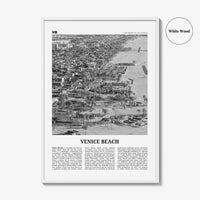 Venice Beach Print Black and White No 2, Venice Beach Wall Art, Venice Beach Poster, Los Angeles, California, USA, United States
