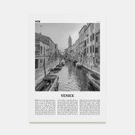 Venice Travel B&W No 1 Poster