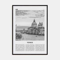 Venice Travel B&W No 2 Poster