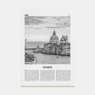 Venice Travel B&W No 2 Poster