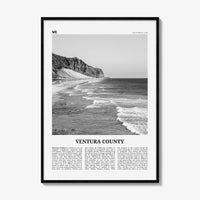 Ventura County Print Black and White, Ventura County Wall Art, Ventura County Poster, Ventura County Photo, California, USA