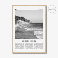 Ventura County Print Black and White, Ventura County Wall Art, Ventura County Poster, Ventura County Photo, California, USA