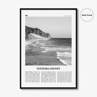 Ventura County Print Black and White, Ventura County Wall Art, Ventura County Poster, Ventura County Photo, California, USA