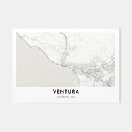 Ventura Map Landscape Poster