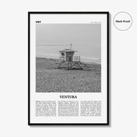 Ventura Print Black and White No 2, Ventura Wall Art, Ventura Poster, Ventura Photo, Ventura Decor, California, USA, United States