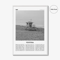 Ventura Print Black and White No 2, Ventura Wall Art, Ventura Poster, Ventura Photo, Ventura Decor, California, USA, United States