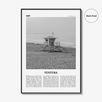 Ventura Print Black and White No 2, Ventura Wall Art, Ventura Poster, Ventura Photo, Ventura Decor, California, USA, United States
