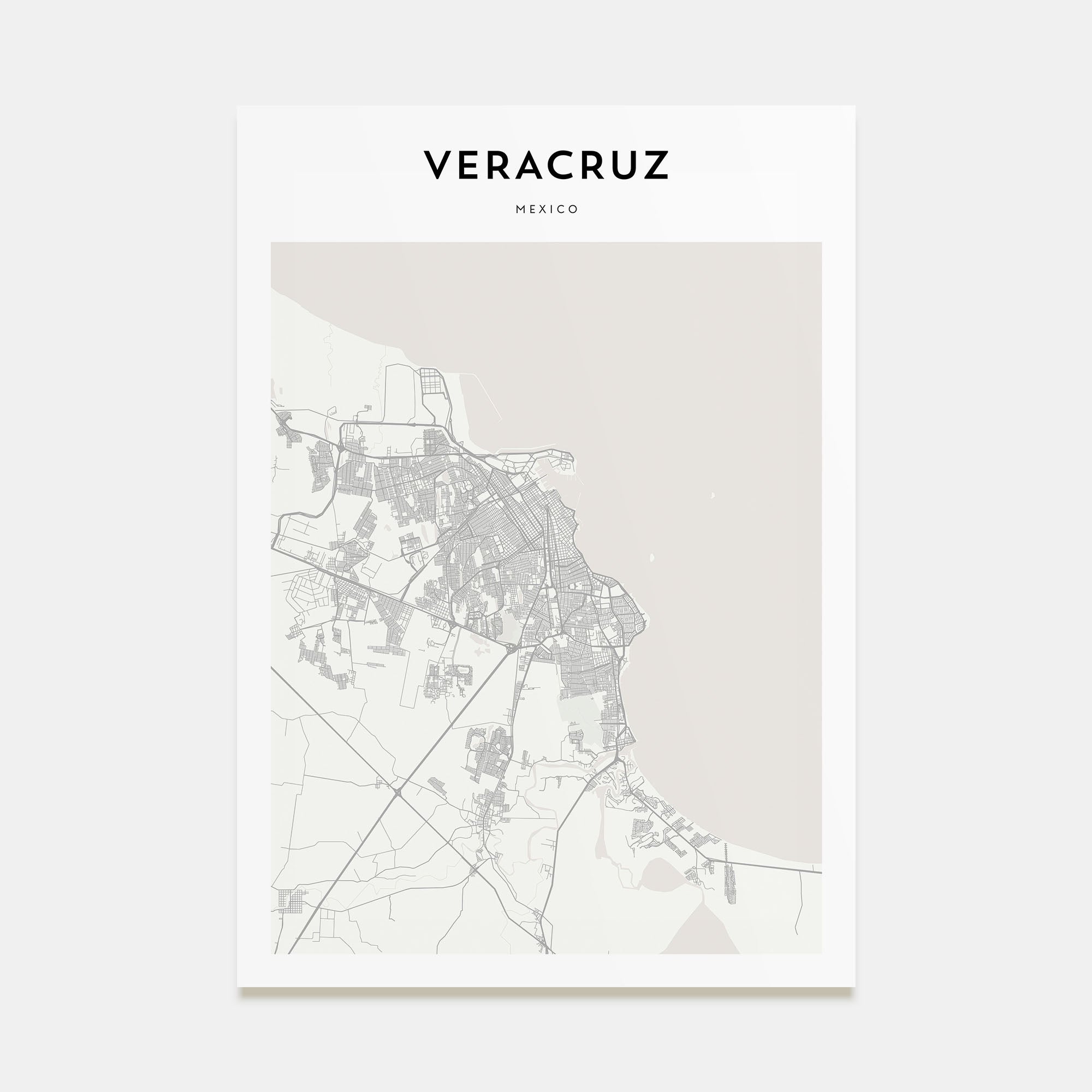 Veracruz Map Portrait Poster