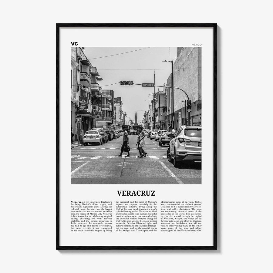 Veracruz Print Black and White, Veracruz Wall Art, Veracruz Poster, Veracruz Photo, Veracruz Wall Décor, Puerto de Veracruz, Mexico
