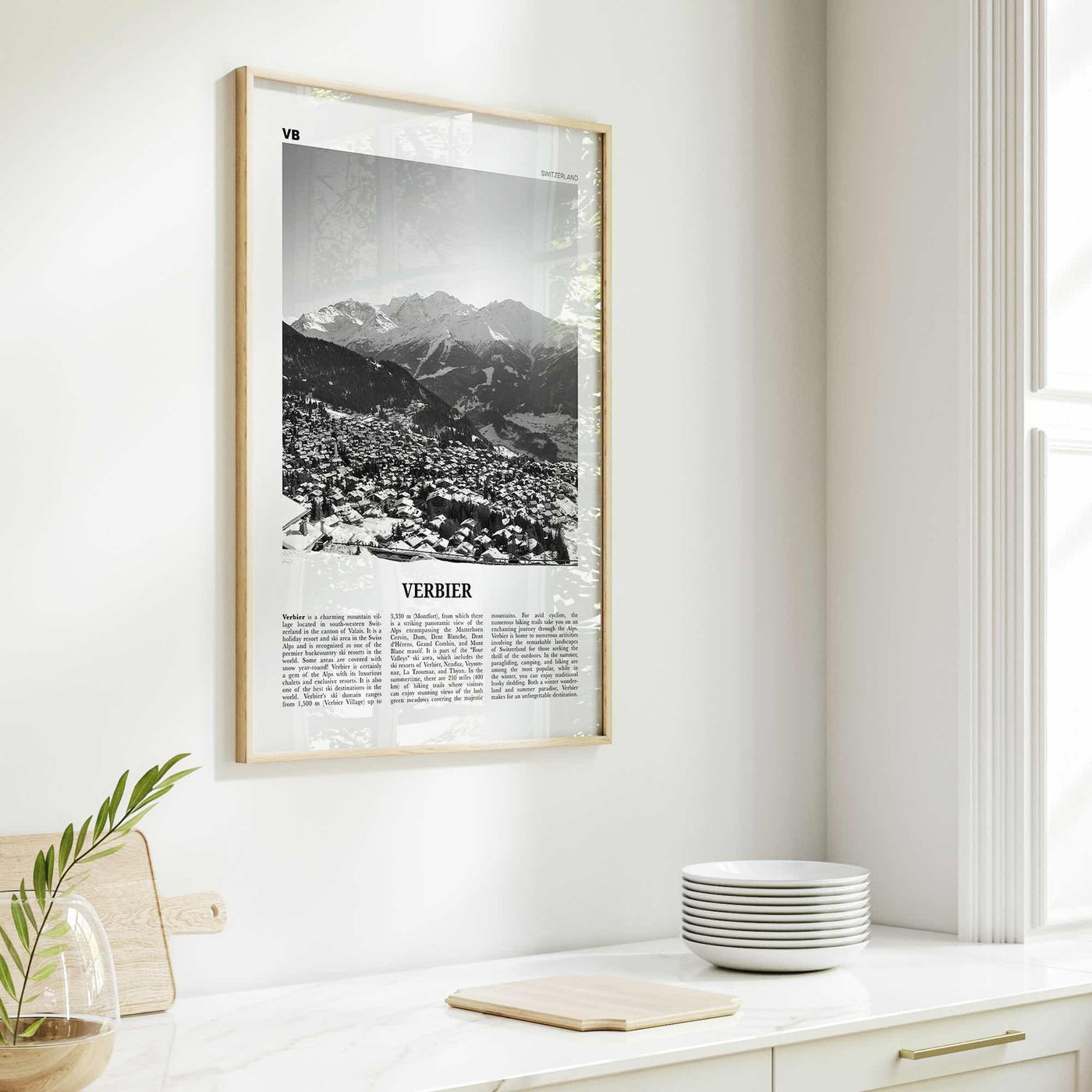 Verbier Print Black and White, Verbier Wall Art, Verbier Poster, Verbier Photo, Verbier Wall Décor, Switzerland, Swiss, Valais