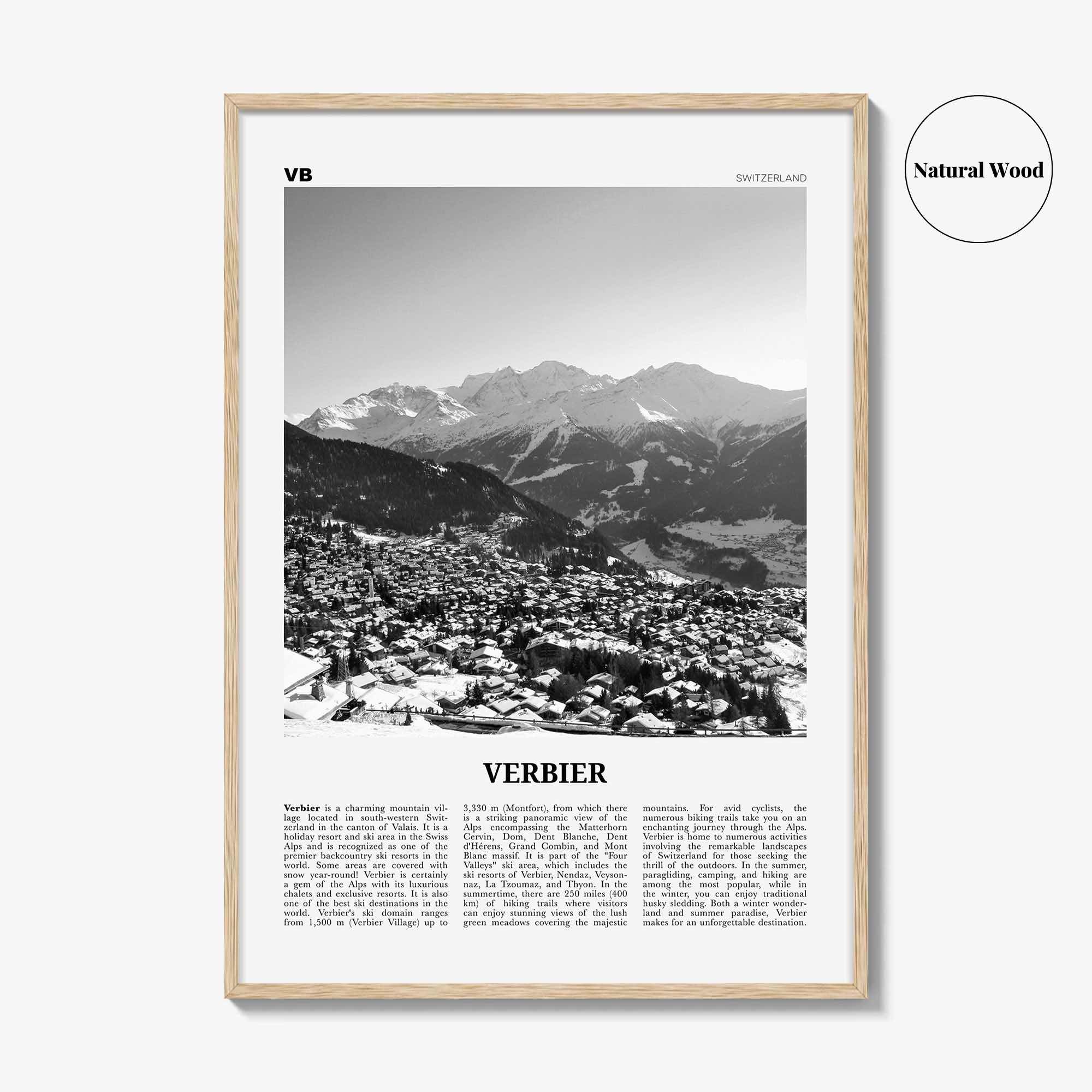 Verbier Print Black and White, Verbier Wall Art, Verbier Poster, Verbier Photo, Verbier Wall Décor, Switzerland, Swiss, Valais