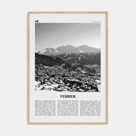 Verbier Travel B&W Poster