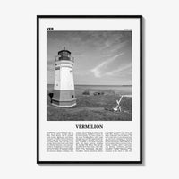 Vermilion Print Black and White, Vermilion Wall Art, Vermilion Poster, Vermilion Photo, Vermilion Wall Décor, Vermilion Map, Ohio, USA