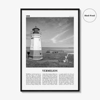 Vermilion Print Black and White, Vermilion Wall Art, Vermilion Poster, Vermilion Photo, Vermilion Wall Décor, Vermilion Map, Ohio, USA