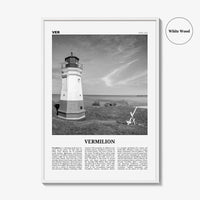 Vermilion Print Black and White, Vermilion Wall Art, Vermilion Poster, Vermilion Photo, Vermilion Wall Décor, Vermilion Map, Ohio, USA