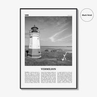 Vermilion Print Black and White, Vermilion Wall Art, Vermilion Poster, Vermilion Photo, Vermilion Wall Décor, Vermilion Map, Ohio, USA