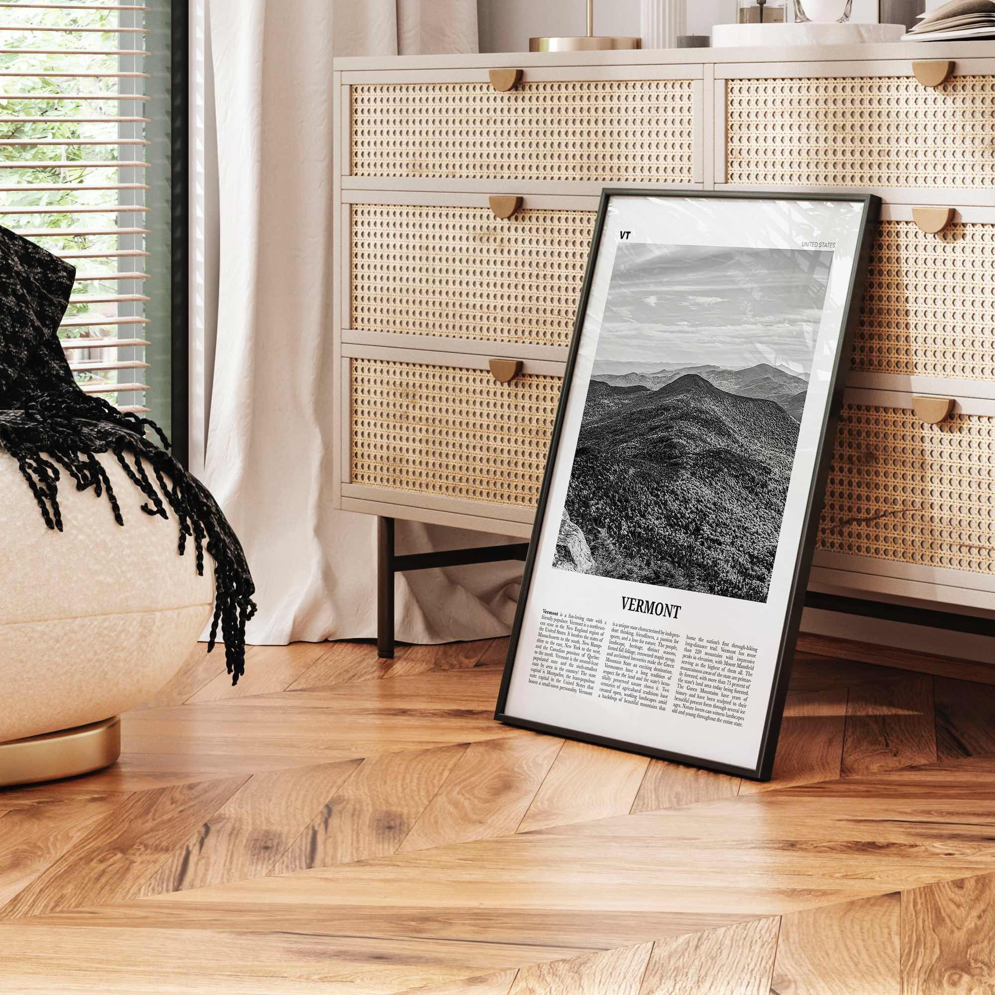 Vermont Print Black and White No 1, Vermont Wall Art, Vermont Poster, Vermont Photo, Vermont Wall Decor, USA, United States, North America