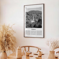 Vermont Print Black and White No 2, Vermont Wall Art, Vermont Poster, Vermont Photo, Vermont Wall Décor, Vermont Map, United States