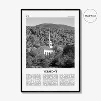 Vermont Print Black and White No 2, Vermont Wall Art, Vermont Poster, Vermont Photo, Vermont Wall Décor, Vermont Map, United States