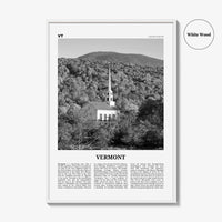 Vermont Print Black and White No 2, Vermont Wall Art, Vermont Poster, Vermont Photo, Vermont Wall Décor, Vermont Map, United States