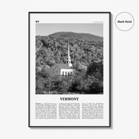 Vermont Print Black and White No 2, Vermont Wall Art, Vermont Poster, Vermont Photo, Vermont Wall Décor, Vermont Map, United States