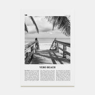 Vero Beach Travel B&W Poster