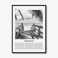 Vero Beach Print Black and White, Vero Beach Wall Art, Vero Beach Poster, Vero Beach Photo, Vero Beach Décor, Vero Beach Map, Florida, USA