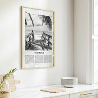 Vero Beach Print Black and White, Vero Beach Wall Art, Vero Beach Poster, Vero Beach Photo, Vero Beach Décor, Vero Beach Map, Florida, USA