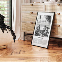 Vero Beach Print Black and White, Vero Beach Wall Art, Vero Beach Poster, Vero Beach Photo, Vero Beach Décor, Vero Beach Map, Florida, USA