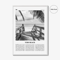 Vero Beach Print Black and White, Vero Beach Wall Art, Vero Beach Poster, Vero Beach Photo, Vero Beach Décor, Vero Beach Map, Florida, USA
