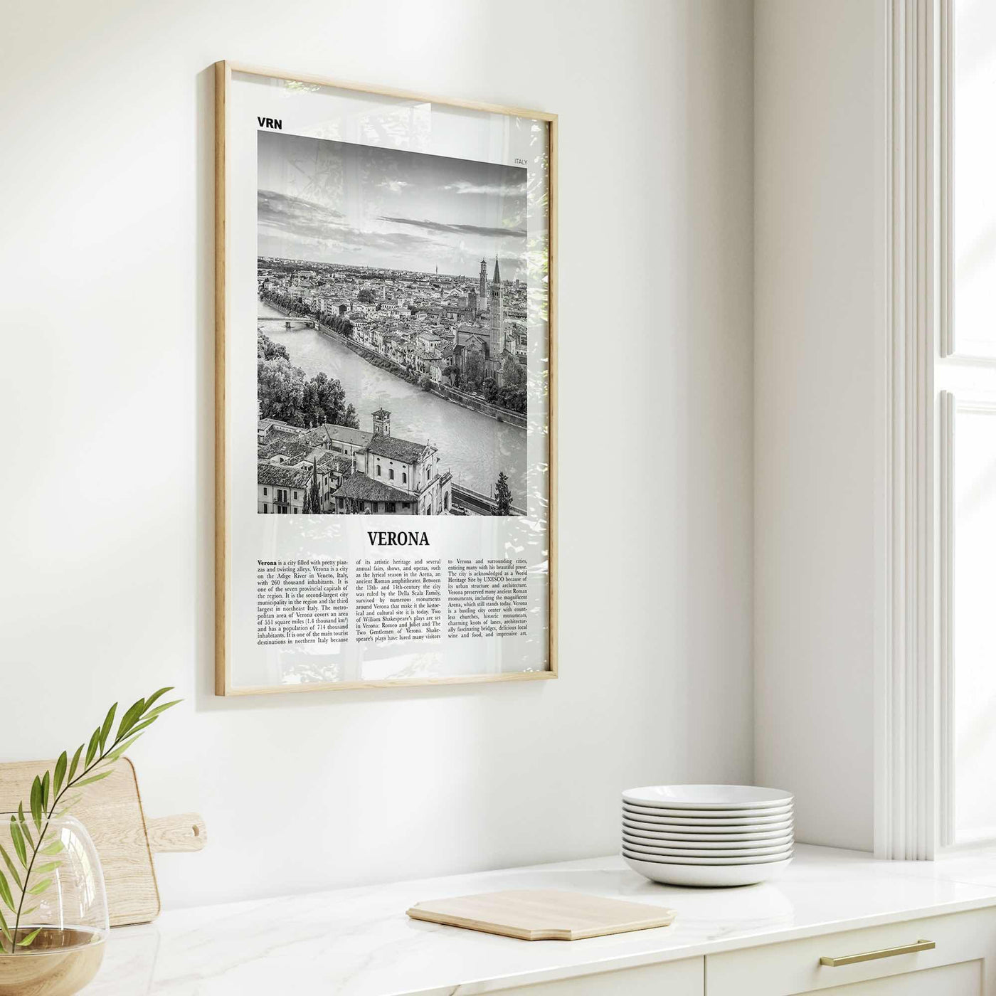 Verona Print Black and White No 1, Verona Wall Art, Verona Poster, Verona Photo, Verona Wall Decor, Italy, Italia, Veròna, Europe