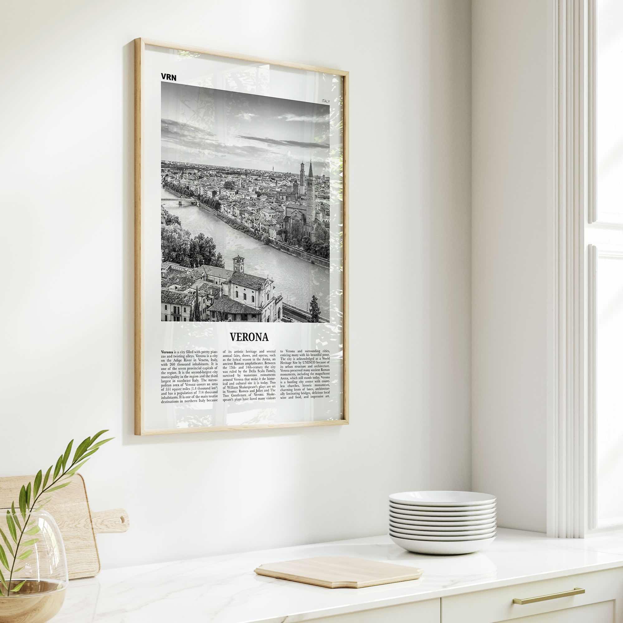 Verona Print Black and White No 1, Verona Wall Art, Verona Poster, Verona Photo, Verona Wall Decor, Italy, Italia, Veròna, Europe