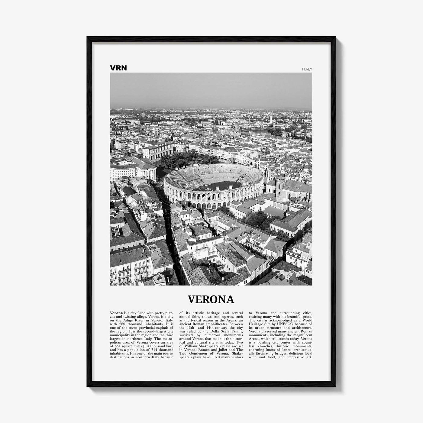 Verona Print Black and White No 2, Verona Wall Art, Verona Poster, Verona Photo, Verona Wall Decor, Italy, Italia, Veròna, Europe