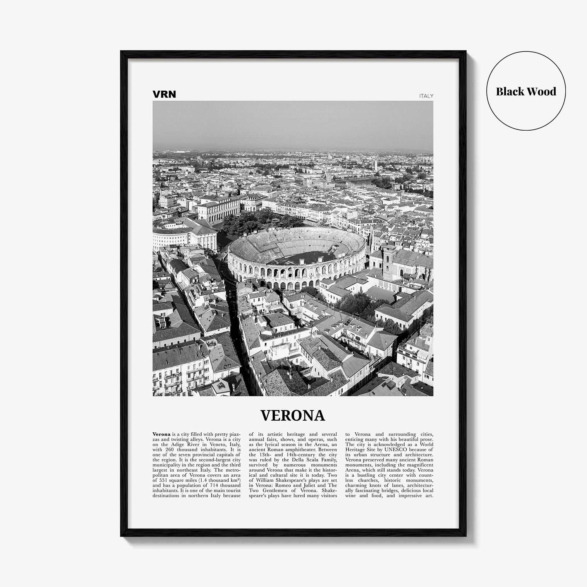 Verona Print Black and White No 2, Verona Wall Art, Verona Poster, Verona Photo, Verona Wall Decor, Italy, Italia, Veròna, Europe