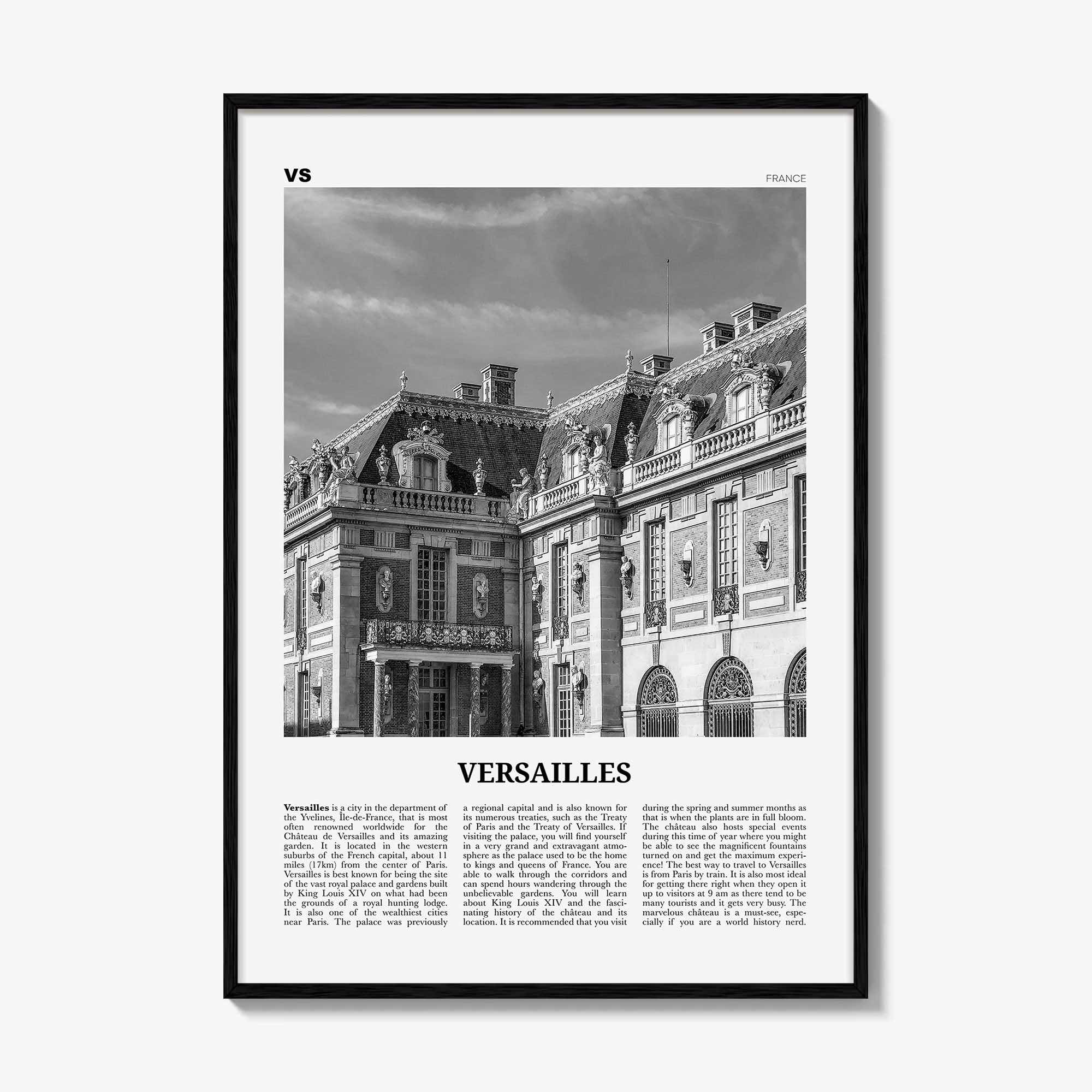 Versailles Print Black and White, Versailles Wall Art, Versailles Poster, Versailles Photo, Versailles Décor, France Yvelines, Île-de-France