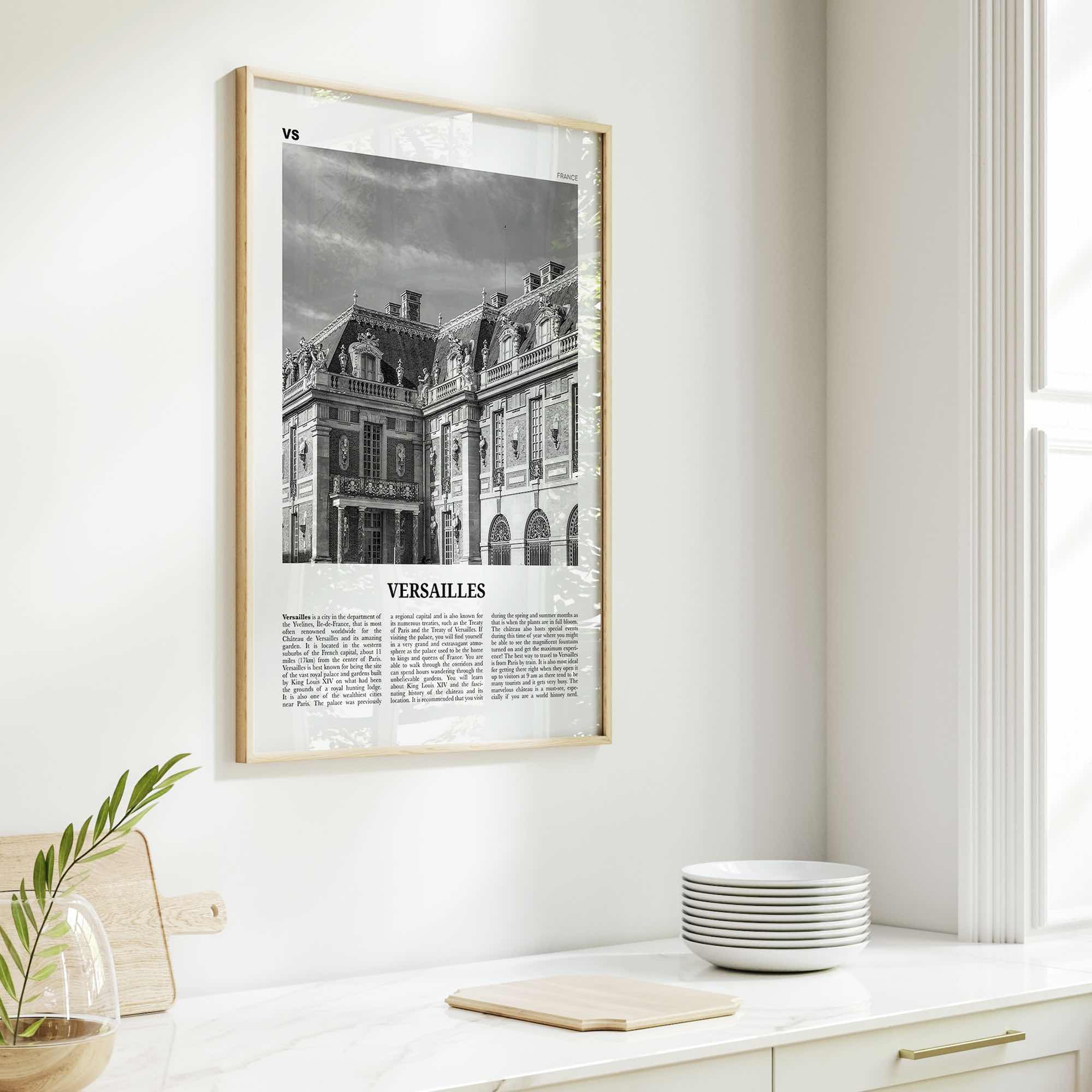 Versailles Print Black and White, Versailles Wall Art, Versailles Poster, Versailles Photo, Versailles Décor, France Yvelines, Île-de-France