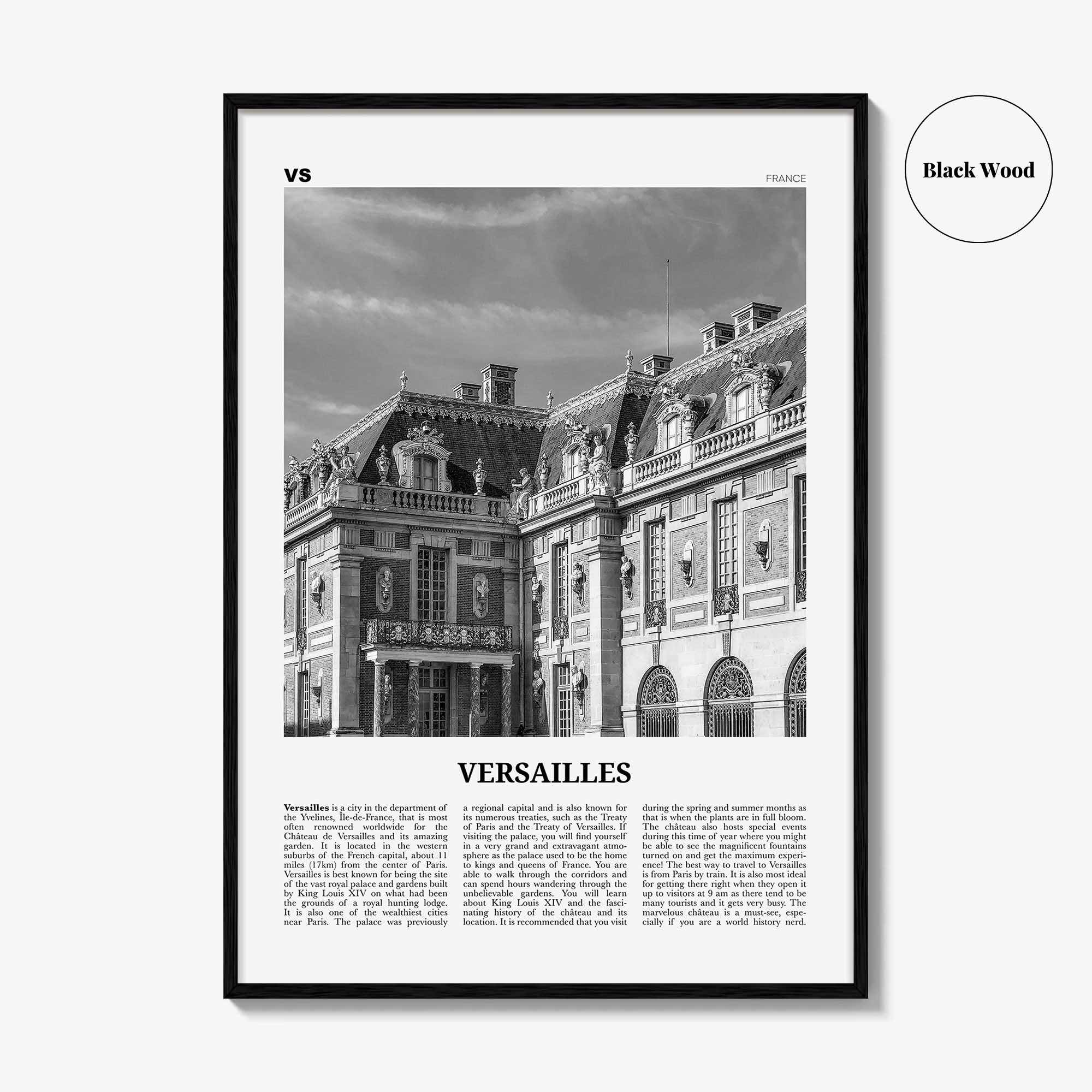 Versailles Print Black and White, Versailles Wall Art, Versailles Poster, Versailles Photo, Versailles Décor, France Yvelines, Île-de-France