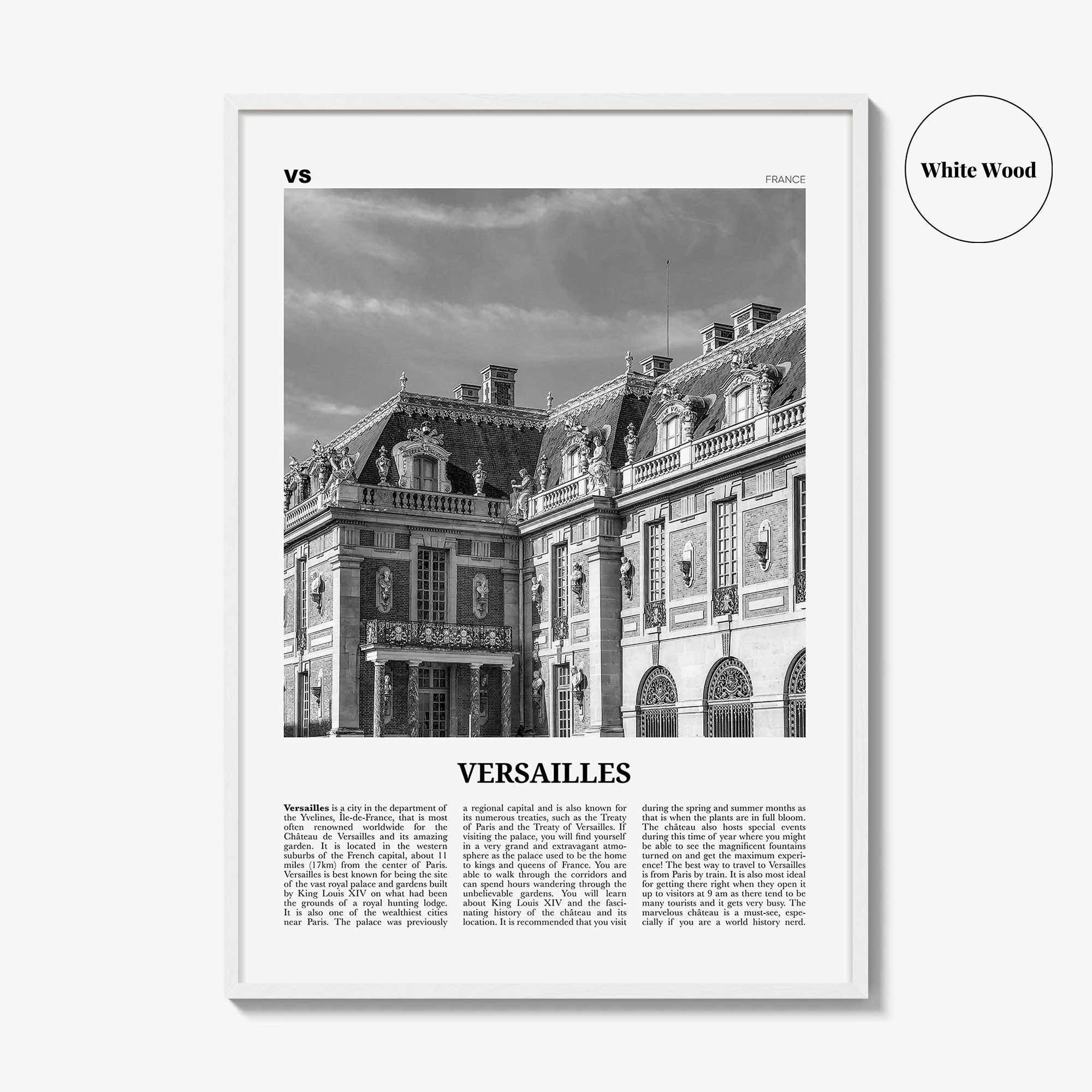 Versailles Print Black and White, Versailles Wall Art, Versailles Poster, Versailles Photo, Versailles Décor, France Yvelines, Île-de-France