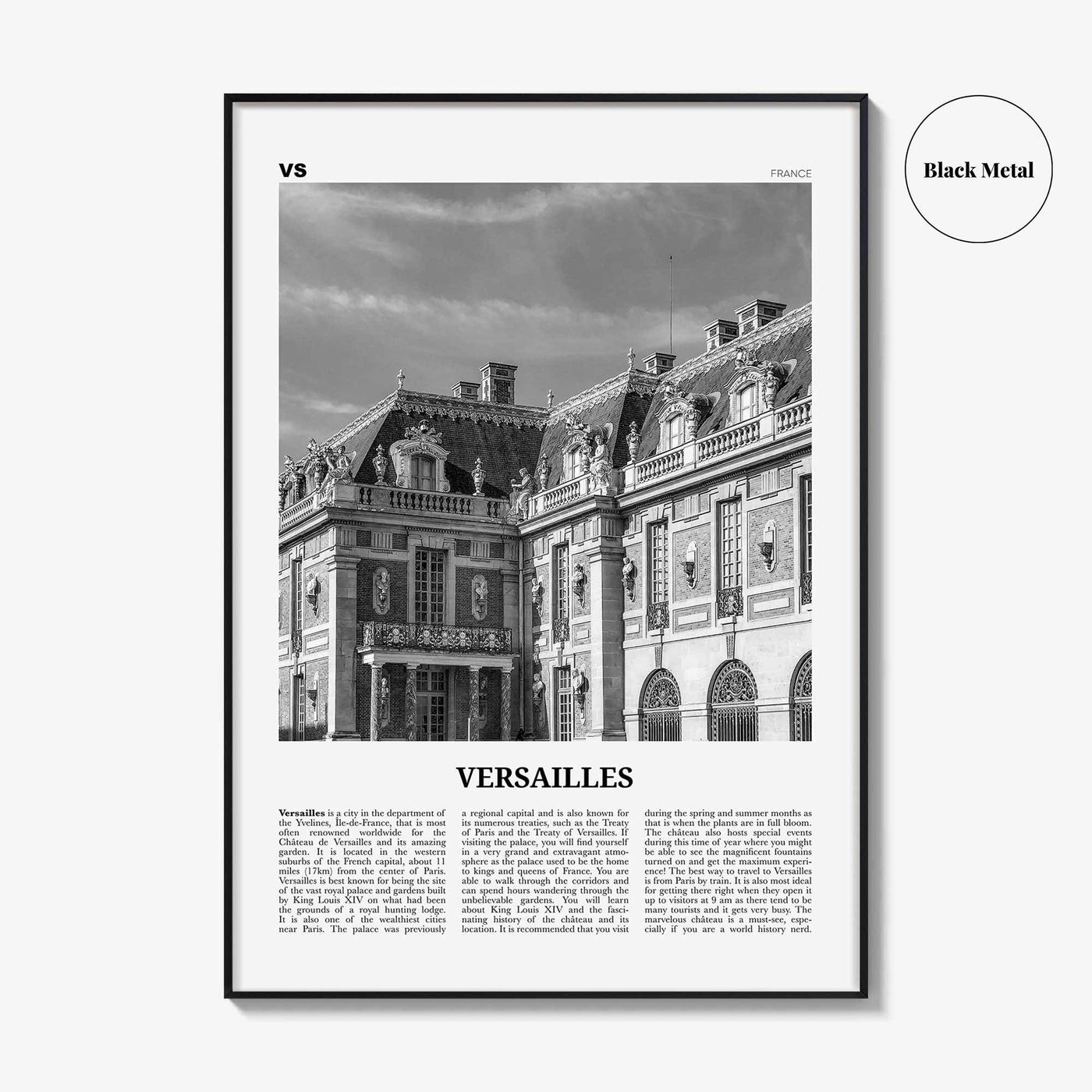 Versailles Print Black and White, Versailles Wall Art, Versailles Poster, Versailles Photo, Versailles Décor, France Yvelines, Île-de-France