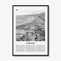 Viareggio Print Black and White, Viareggio Wall Art, Viareggio Poster, Viareggio Photo, Viareggio Wall Décor, Viareggio Map, Italia
