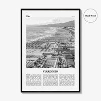 Viareggio Print Black and White, Viareggio Wall Art, Viareggio Poster, Viareggio Photo, Viareggio Wall Décor, Viareggio Map, Italia