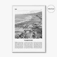 Viareggio Print Black and White, Viareggio Wall Art, Viareggio Poster, Viareggio Photo, Viareggio Wall Décor, Viareggio Map, Italia