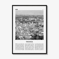 Vicenza Print Black and White, Vicenza Wall Art, Vicenza Poster, Vicenza Photo, Vicenza Wall Décor, Vicenza Map, Italy