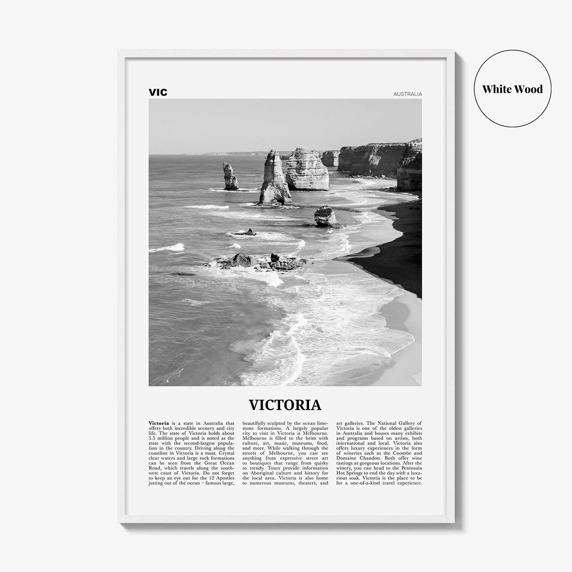 Victoria Print Black and White Australia, Victoria Wall Art, Victoria Poster, Victoria Photo, Victoria Wall Decor, Australia, Melbourne
