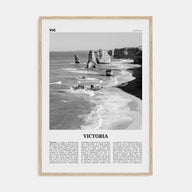 Victoria, Australia Travel B&W Poster