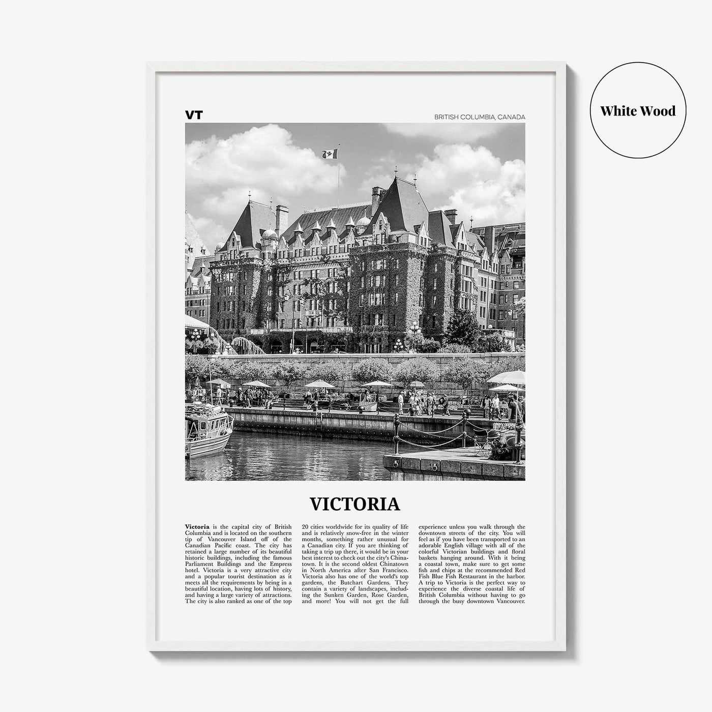 Victoria Print Black and White Canada, Victoria Wall Art, Victoria Poster, Victoria Photo, Victoria Wall Décor, British Columbia, Canada